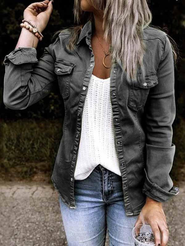 Trendy Denim Tops